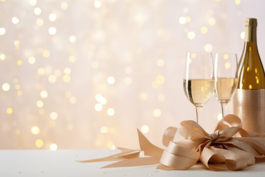 New year's eve party background or theme, for party or celebration announcement, greeting cards. AI generated image