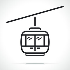 Funicular or cable car icon