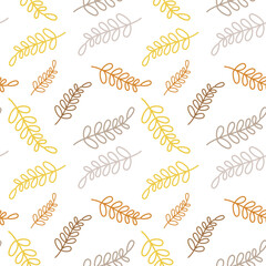 Seamless floral pattern element vector shape doodle plant abstract texture background illustration for digital paper and print materials.