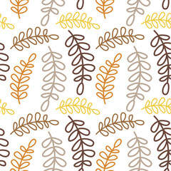 Seamless floral pattern element vector shape doodle plant abstract texture background illustration for digital paper and print materials.