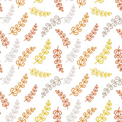 Seamless floral pattern element vector shape doodle plant abstract texture background illustration for digital paper and print materials.