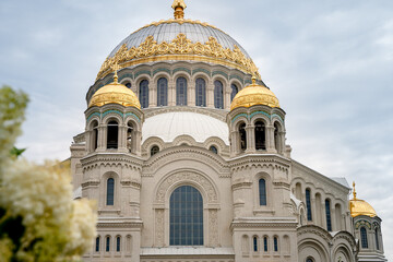 Fototapeta na wymiar Kronstadt Naval St. Nicholas Cathedral