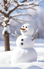 snowman in the snow
