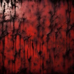 Red black abstract grunge background. Scratched dirty rusty burnt distressed wall. Horror bloody creepy frightening.
