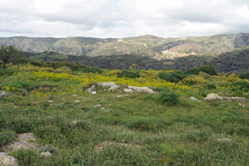 Fototapeta na wymiar Le site archéologique de Syvritos à Thronos dans la vallée d'Amari en Crète