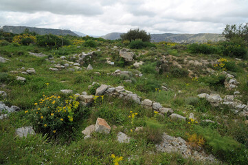 Le site archéologique de Syvritos à Thronos dans la vallée d'Amari en Crète