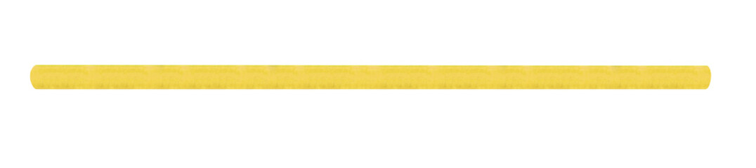 Yellow painted horizontal metal gas pipe , on a transparent background - obrazy, fototapety, plakaty