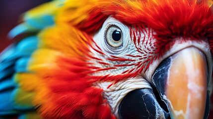 Arara multicolorida closeup ara ararauna pássaro exótico