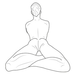 Man yoga meditation pose 1