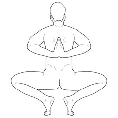 Man yoga meditation pose 6