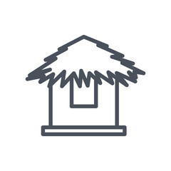 Vector sign of the bungalow symbol isolated on a white background. icon color editable.