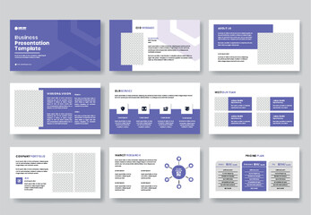 Creative business PowerPoint presentation slides template. Use in Presentation, flyer and leaflet, corporate report, marketing, advertising, annual report - obrazy, fototapety, plakaty
