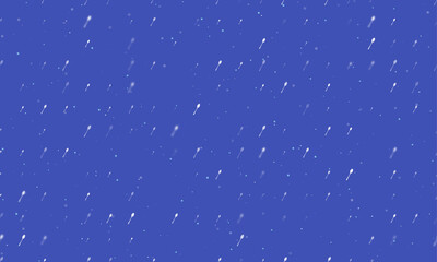 Seamless background pattern of evenly spaced white spoons of different sizes and opacity. Vector illustration on indigo background with stars