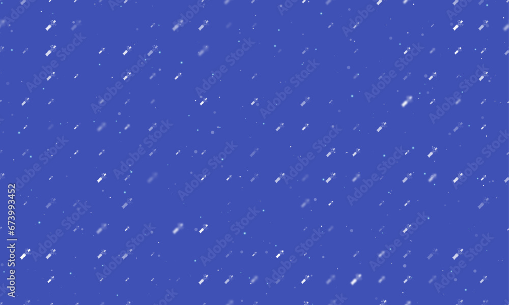 Poster seamless background pattern of evenly spaced white champagne opening symbols of different sizes and 