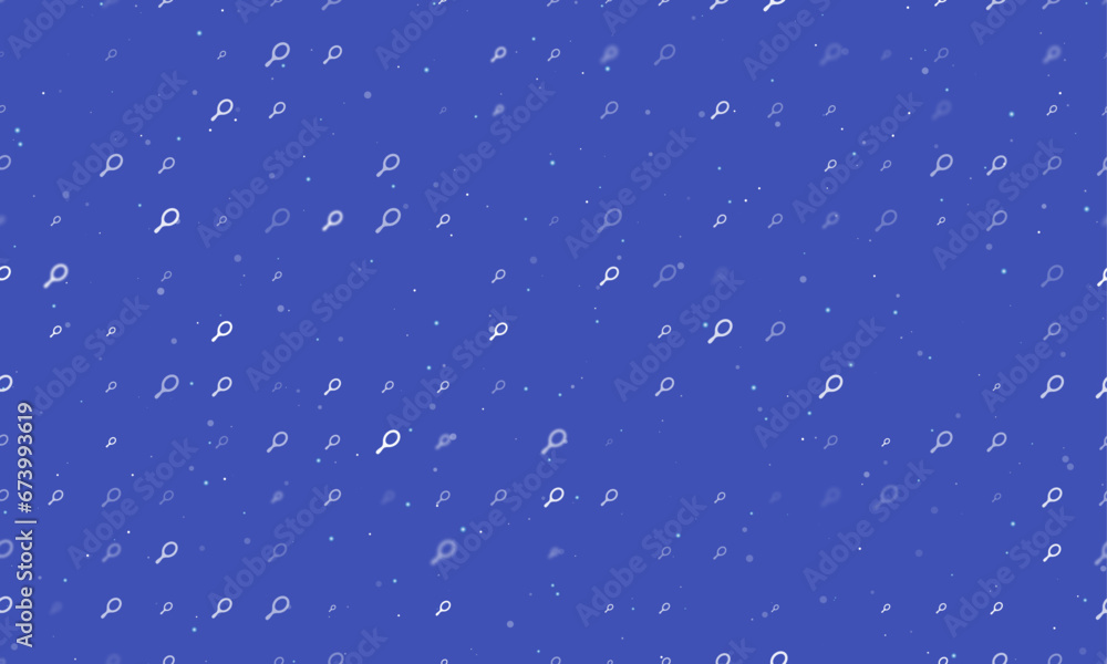 Poster seamless background pattern of evenly spaced white tennis symbols of different sizes and opacity. ve