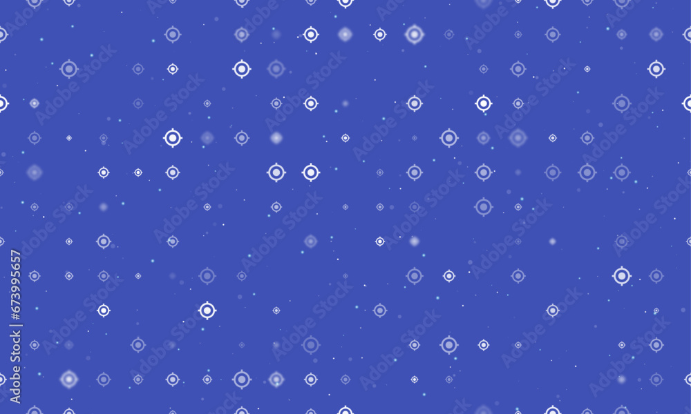 Poster seamless background pattern of evenly spaced white crosshair symbols of different sizes and opacity.