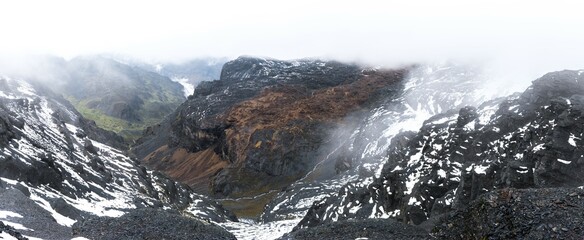 Different type of vegetation in mountains
