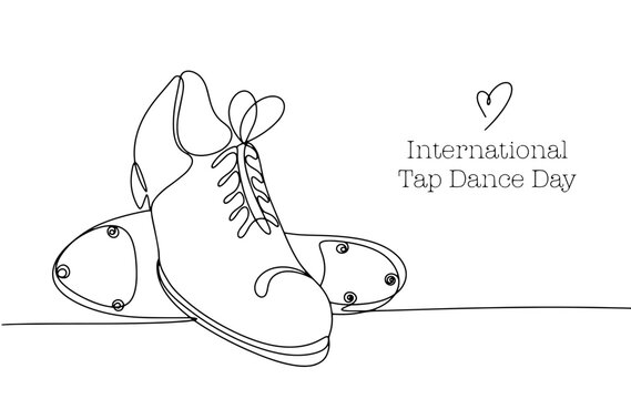 Step shoes. Tap dance. One line
