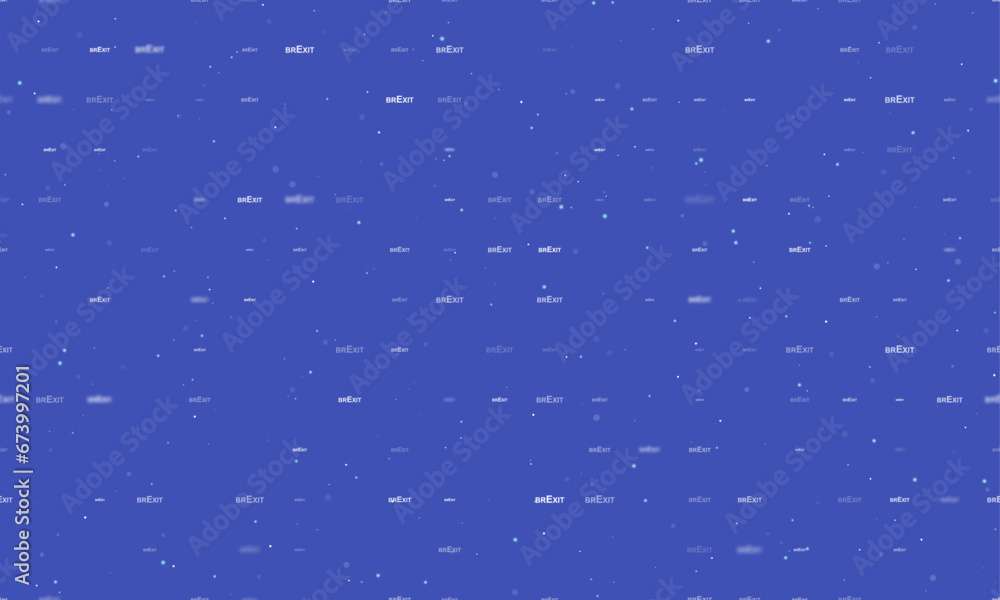 Poster seamless background pattern of evenly spaced white brexit symbols of different sizes and opacity. ve