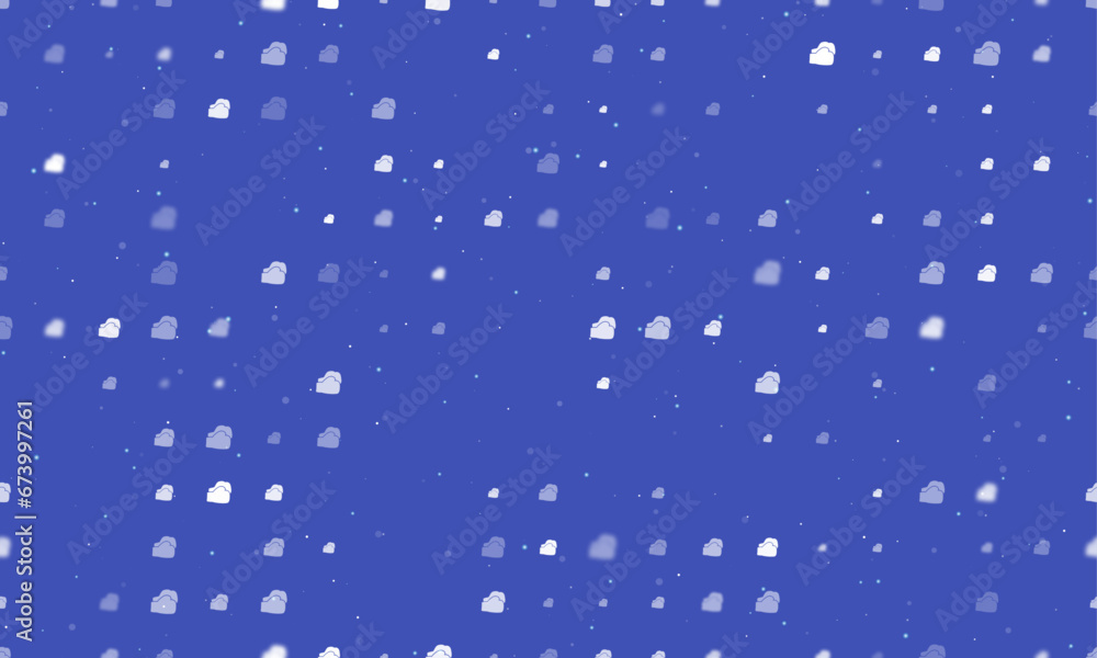Aufkleber seamless background pattern of evenly spaced white boxing gloves symbols of different sizes and opac