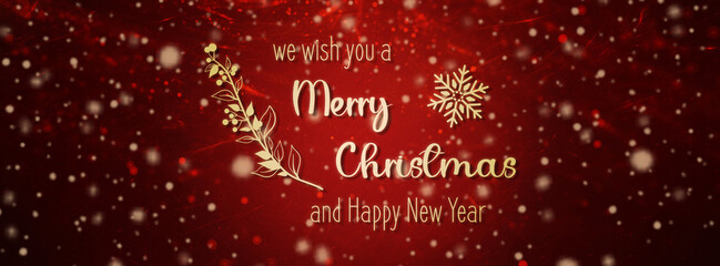 Merry Christmas Typography Background Social Media Banner