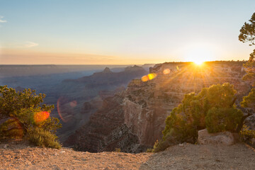 sunset over the grand canyon