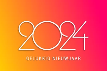 Foto auf Acrylglas 2024 - gelukkig nieuwjaar 2024 © guillaume_photo