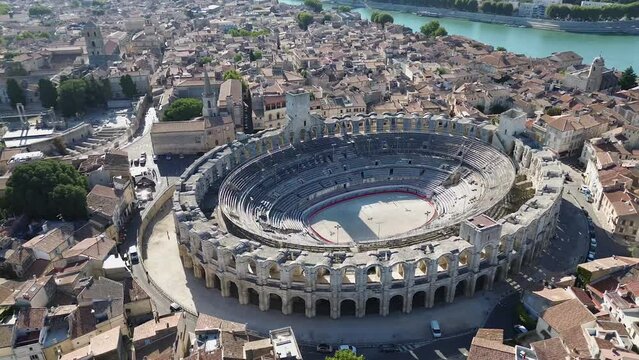 drone video Arles Arena France Europe