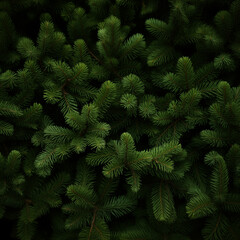 Fototapeta na wymiar Abstract Christmas Pine Tree Needles Pattern Background Green Illustration