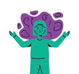 obsessive compulsive disorder confusion illustration