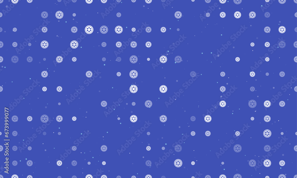Poster seamless background pattern of evenly spaced white optic cable symbols of different sizes and opacit