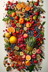 Naklejka na ściany i meble Fruit Background