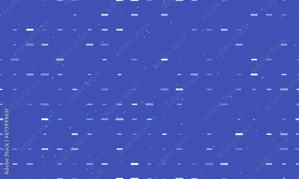 Poster seamless background pattern of evenly spaced white minus symbols of different sizes and opacity. vec