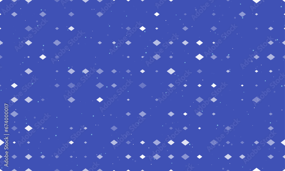 Aufkleber seamless background pattern of evenly spaced white rhombus symbols of different sizes and opacity. v