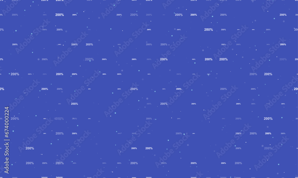 Aufkleber seamless background pattern of evenly spaced white 200 percent symbols of different sizes and opacit