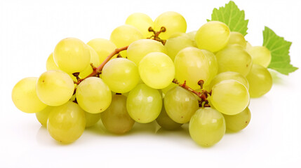 Shear Shiny Muscat grapes on a stark surface, top-down.
