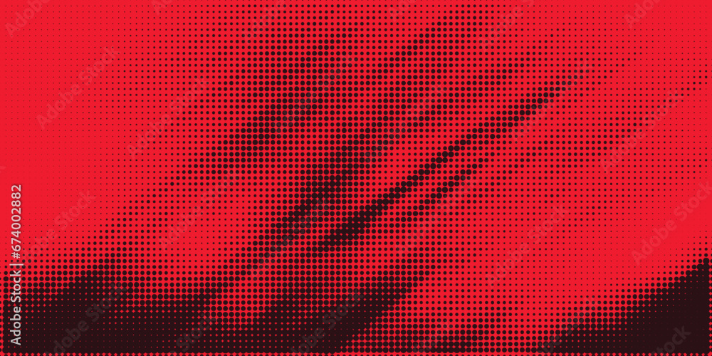 Poster dynamic fluid red geometric with colorful gradient background