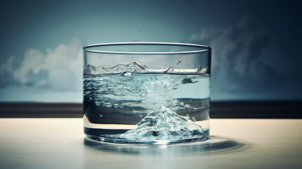 copo de água transparente 