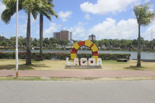Uma bela vis&atilde;o do Parque Solon de Lucena em Jo&atilde;o Pessoa, Paraiba, Brasil.