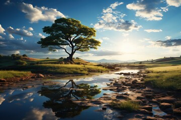 Peaceful nature landscape