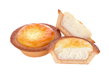 freshly baked Hokkaido cheese tarts transparent png