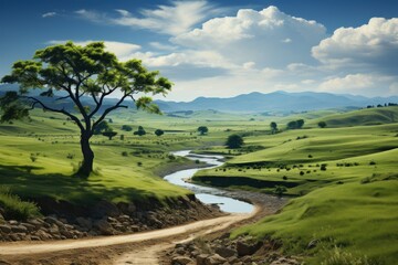 Peaceful nature landscape