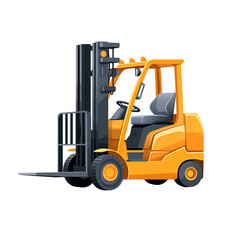 forklift flat illustration