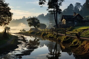 Obraz premium Peaceful nature landscape