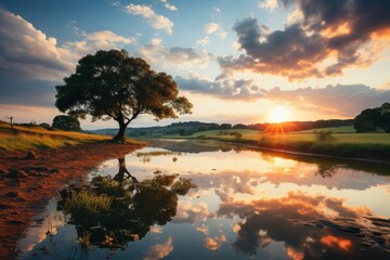 Peaceful nature landscape