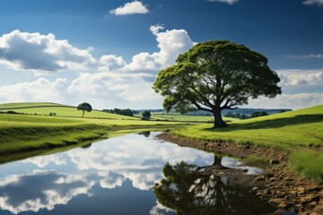 Fototapeta premium Peaceful nature landscape