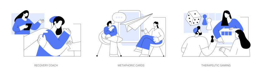 Mental health coach isolated cartoon vector illustrations se