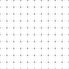 Square seamless background pattern from black sea anchor symbols are different sizes and opacity. The pattern is evenly filled. Vector illustration on white background