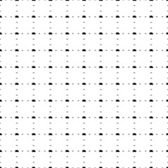 Square seamless background pattern from black delivery symbols are different sizes and opacity. The pattern is evenly filled. Vector illustration on white background