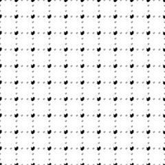 Square seamless background pattern from black hands are different sizes and opacity. The pattern is evenly filled. Vector illustration on white background